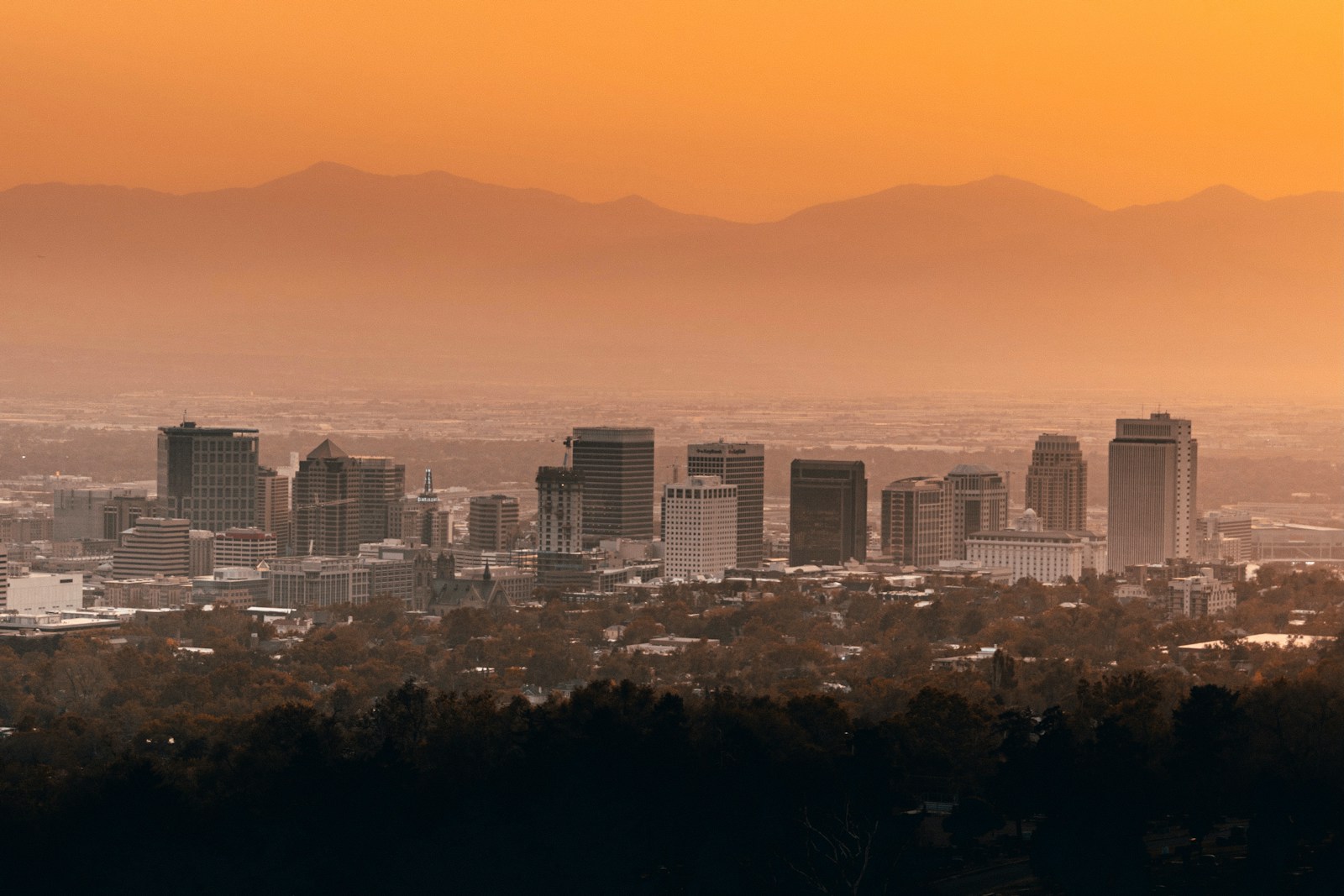 I love this city! This is a different take of the popular Salt Lake City skyline. The sunset was like no other!