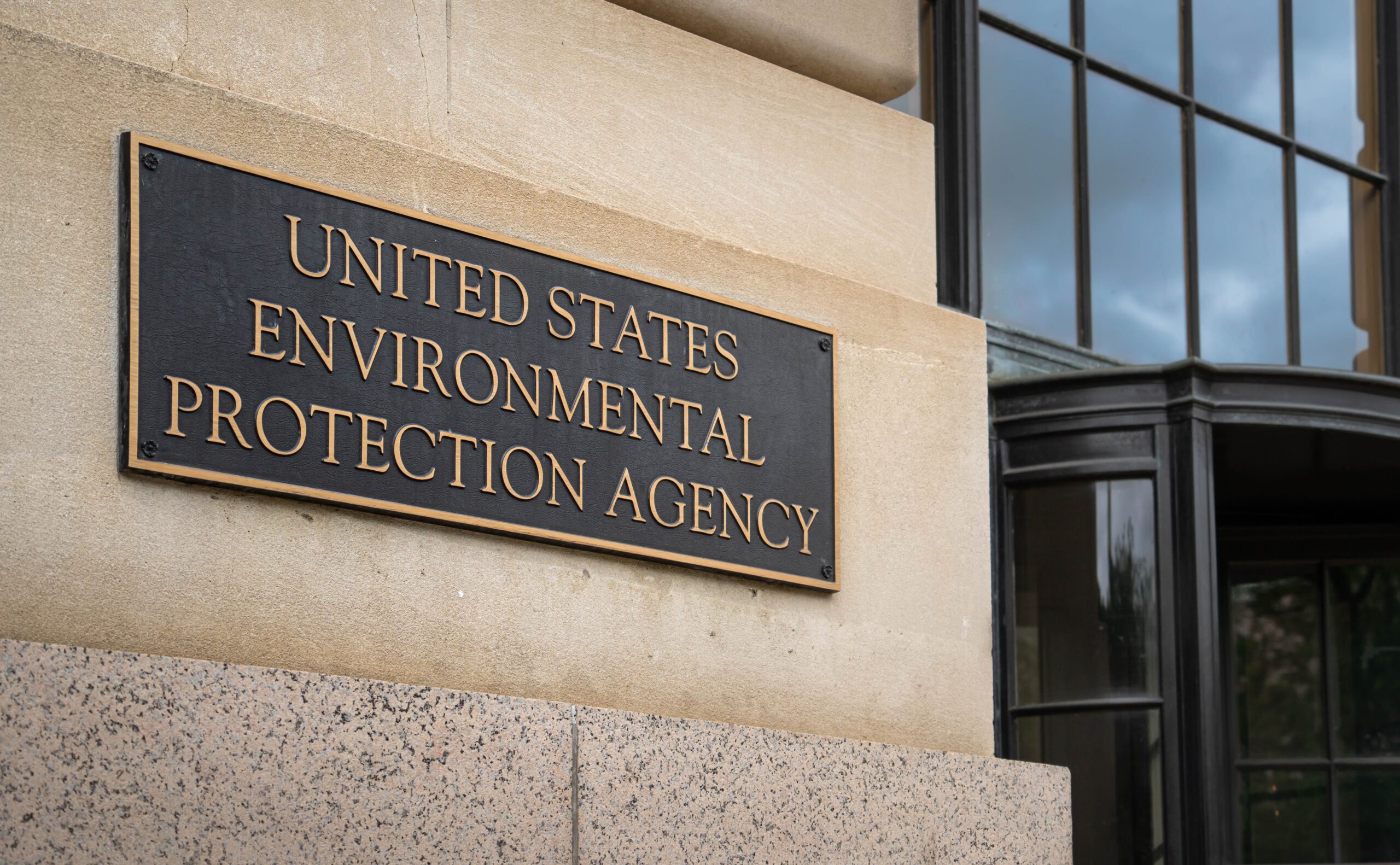 Plaque,Sign,On,The,Outside,Of,The,United,State,Environmental