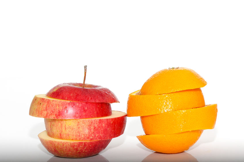 Apples and orange fruit