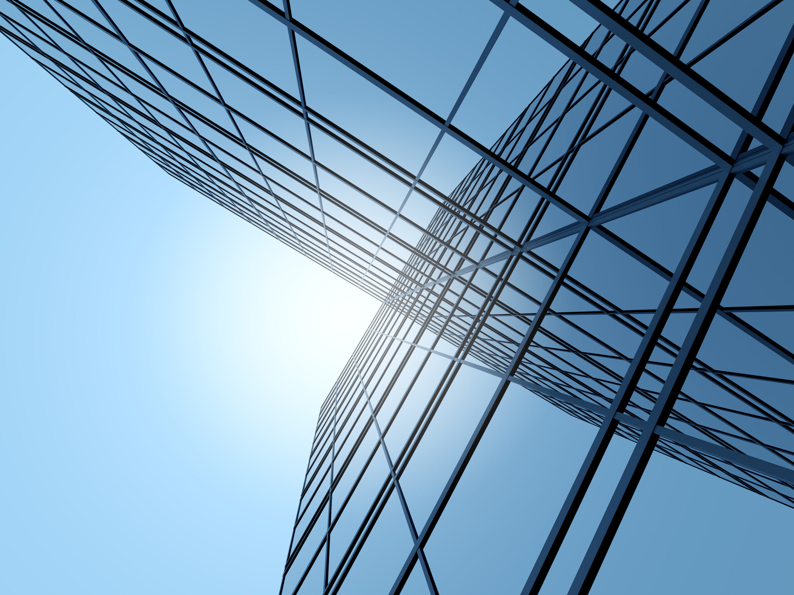 3d,Stimulate,Of,High,Rise,Curve,Glass,Building,And,Dark