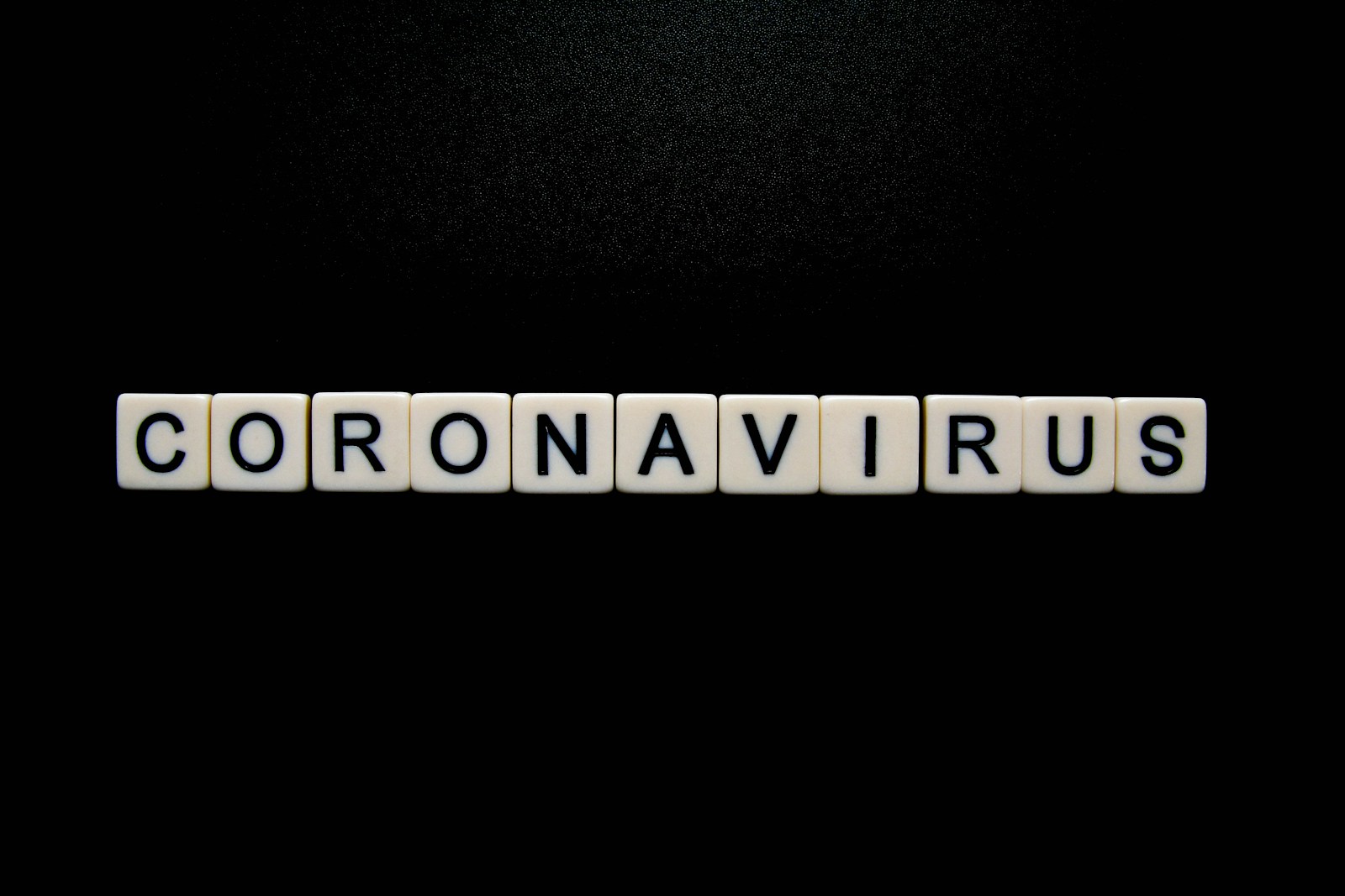 coronavirus on black background