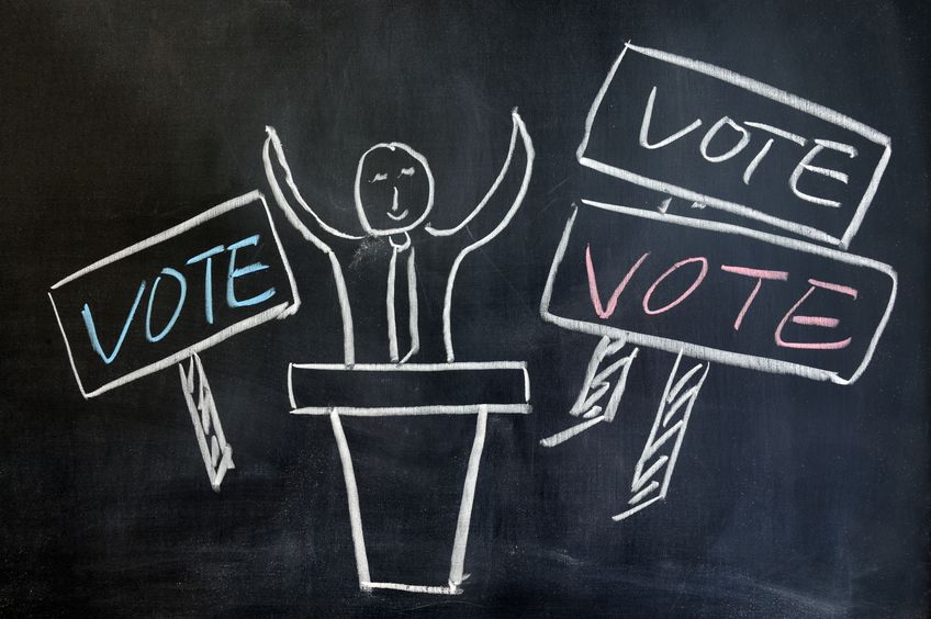 12392094 - chalk drawing - concept of vote
