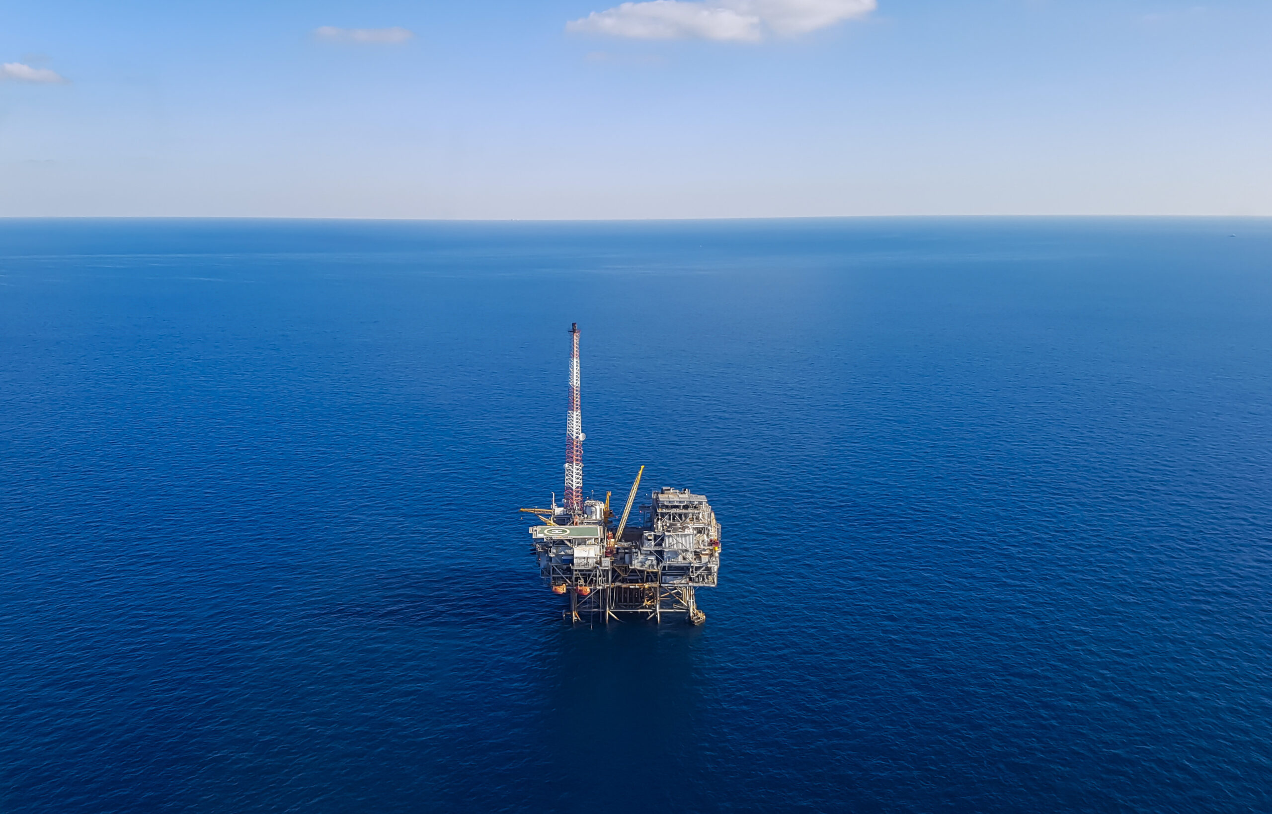 Oil,Platform,In,The,Gulf,Of,Mexico,-,Aerial,View