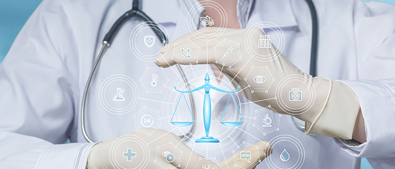 Concept of legal protection in medical practice.