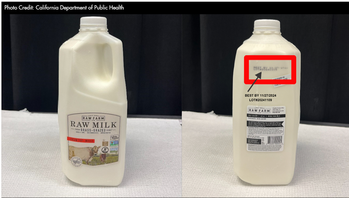 recall Raw Farm raw milk