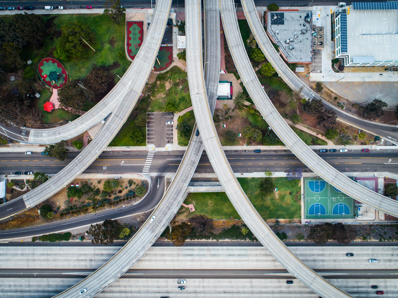 5am in the morning and after church prayer I decide to fly the drone over barrio logan in chicano park. San Diego’s interstate 5 near downtown san diego.