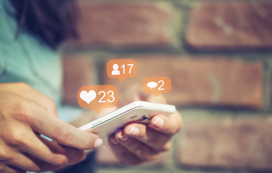 social media user phone