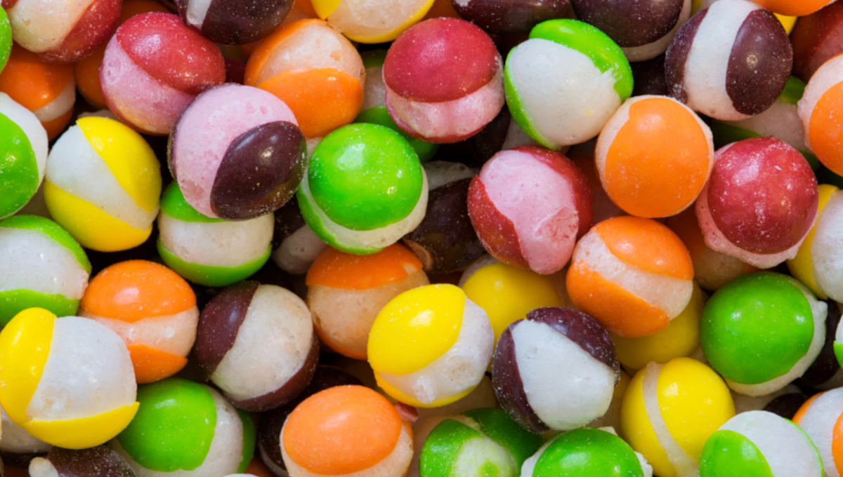 Freeze dried skittles