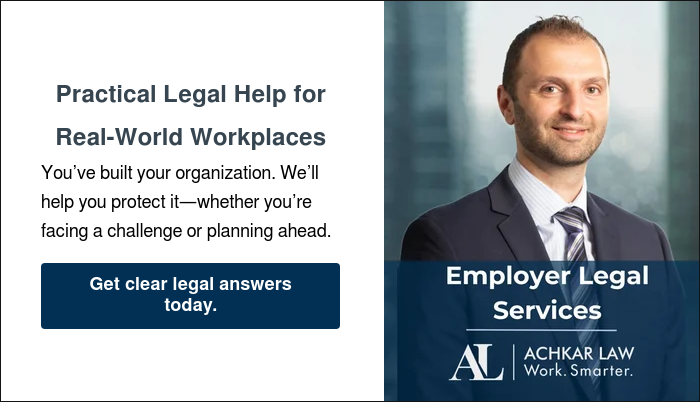 Practical Legal Help for Real-World Workplaces You&rsquo;ve built your organization. We&rsquo;ll help you protect it&mdash;whether you&rsquo;re facing a challenge or planning ahead.