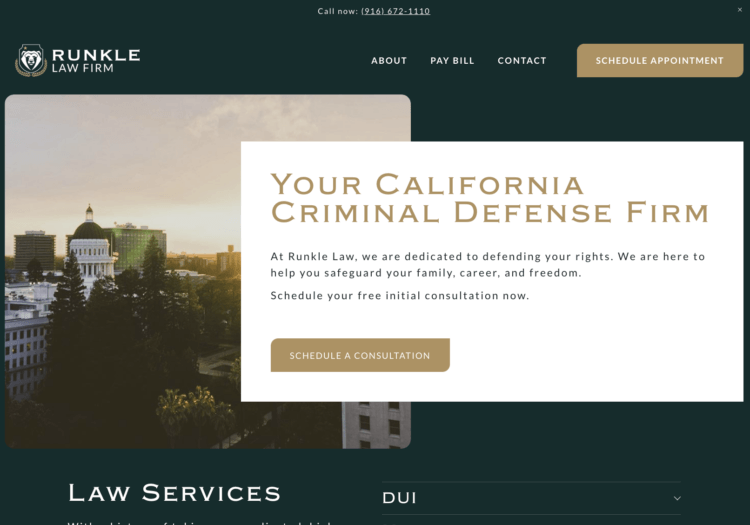 Criminal Defense Attorney Website Design – Runkle Law Firm Criminal Defense Attorney Website Design - Runkle Law Firm