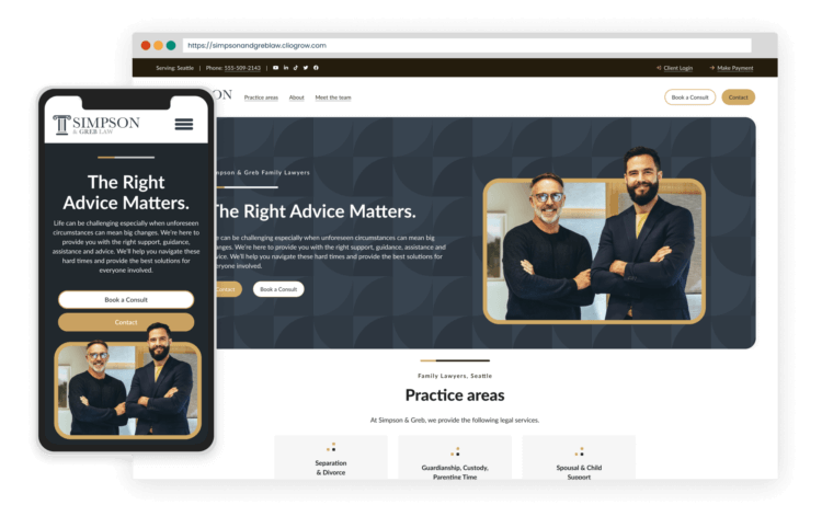 Clio Grow Website Templates Clio Grow Website Builder: Best solo attorney websites