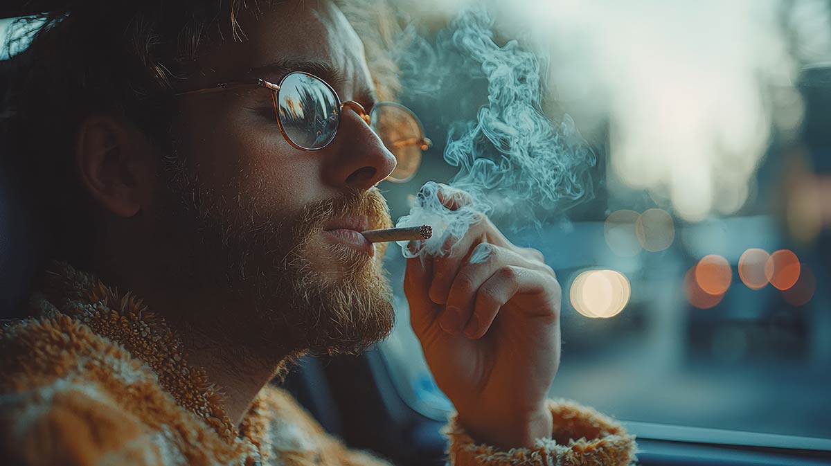 Driving while smoking marijuana