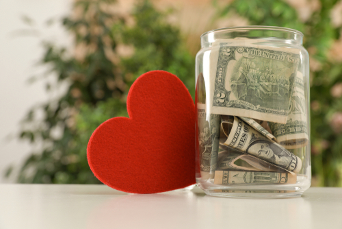 Charitable giving jar