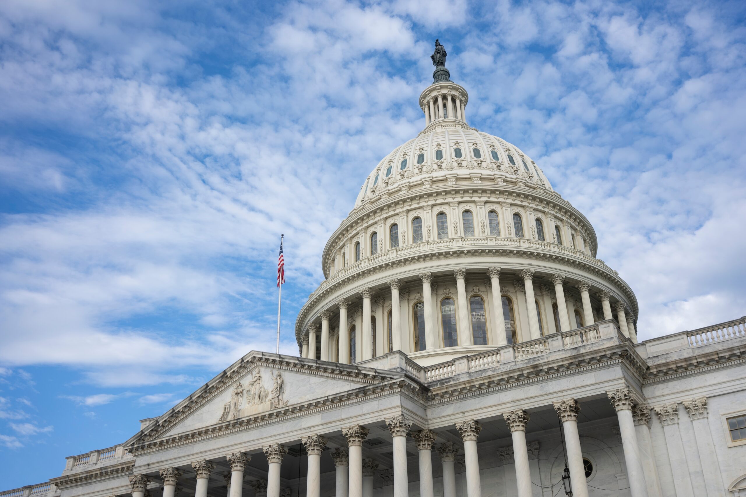 The,United,States,Capitol,Dome,Against,A,Clearing,Sky,Viewed