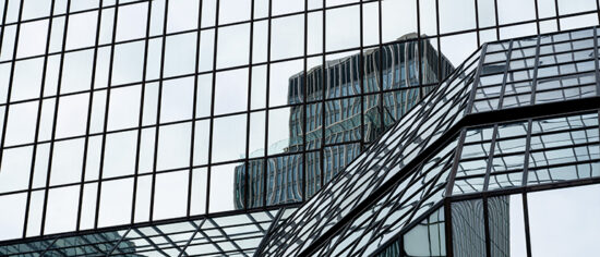 Glass building in Frankfurt
