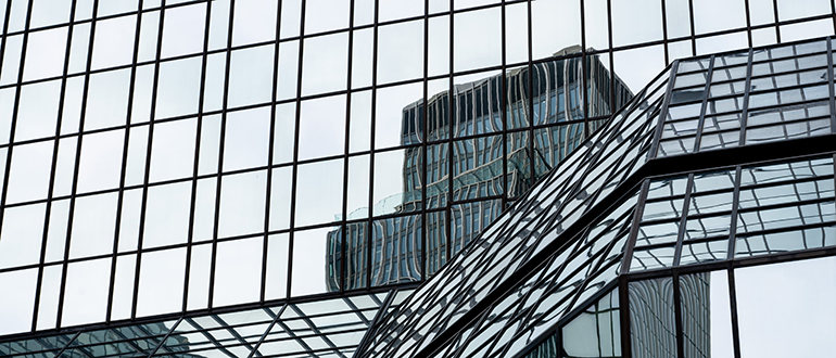 Glass building in Frankfurt