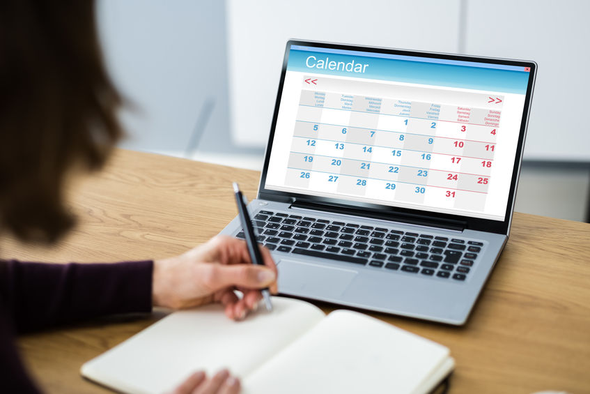 Looking At Calendar Agenda Schedule