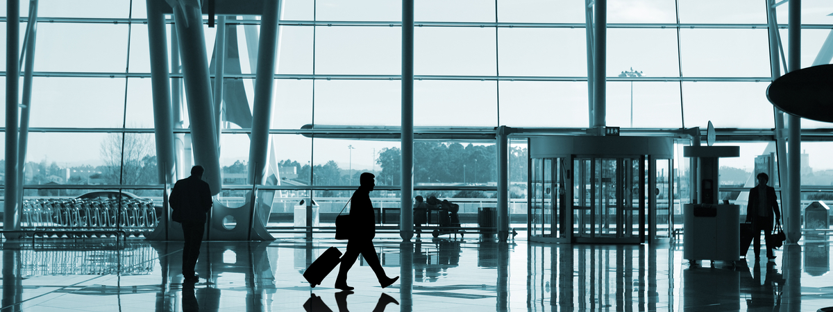 people in airport terminal