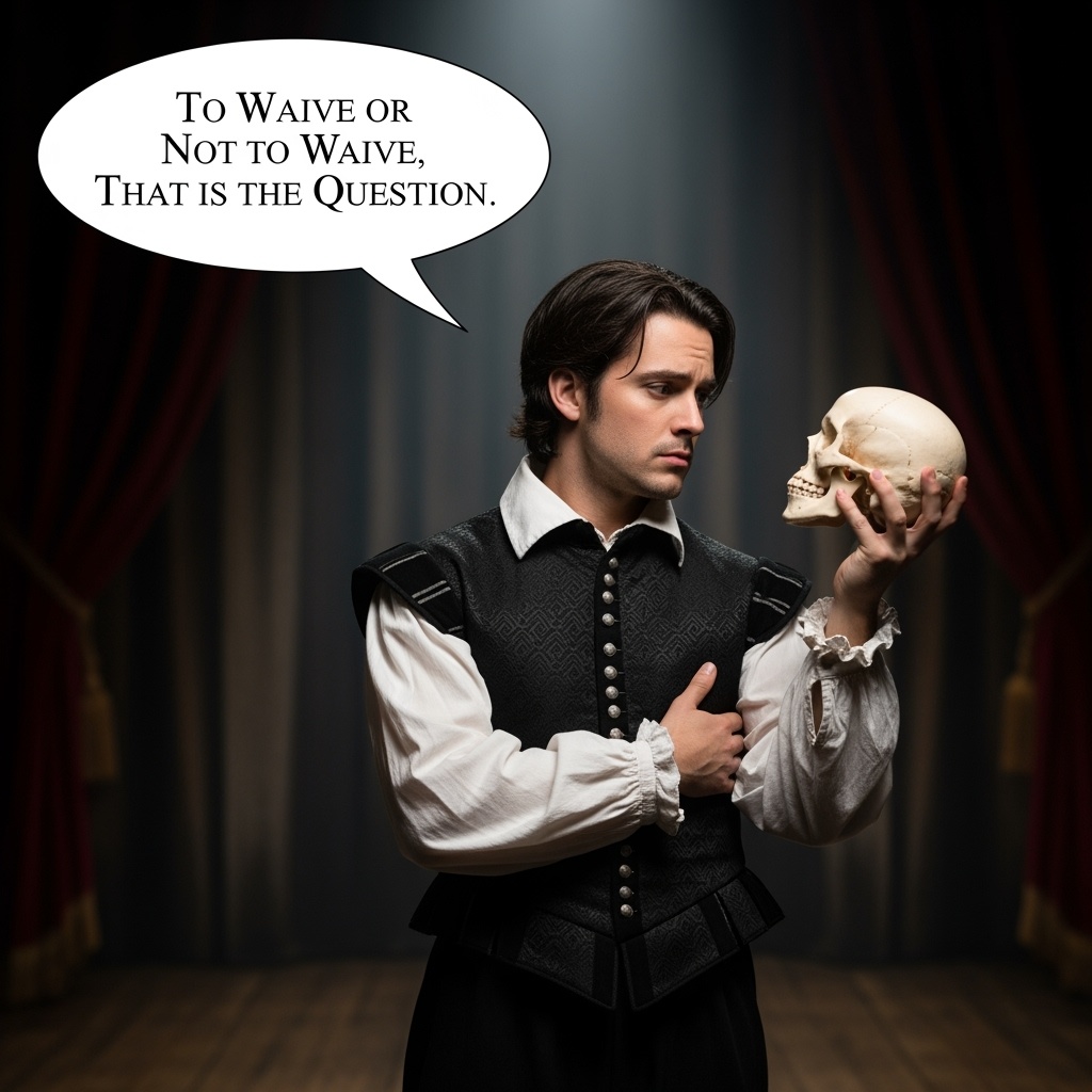 Create,Photorealistic,Image,Of,Hamlet,With,Speech,Bubble.,"to,Waive