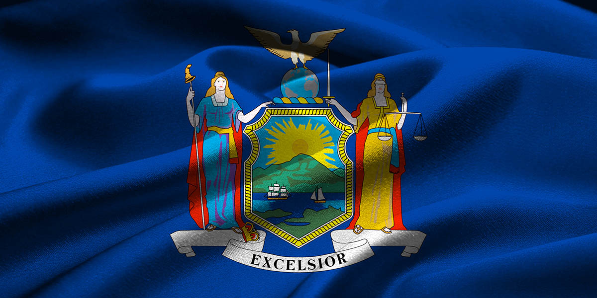 US state flag of New York