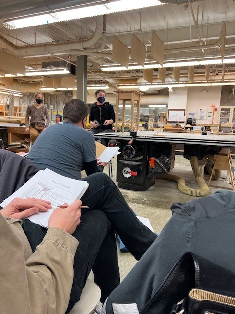 She to Him at Work Shop