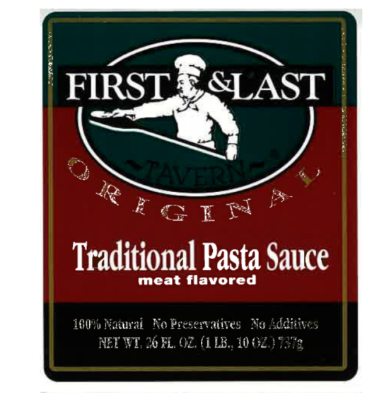 recalled First and Last Bakery tomato sauce