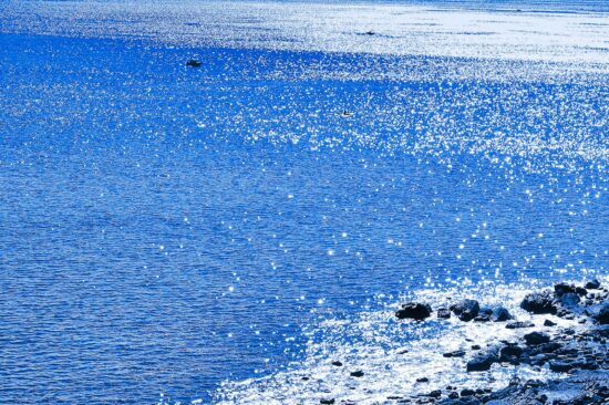 Sparking blue waters