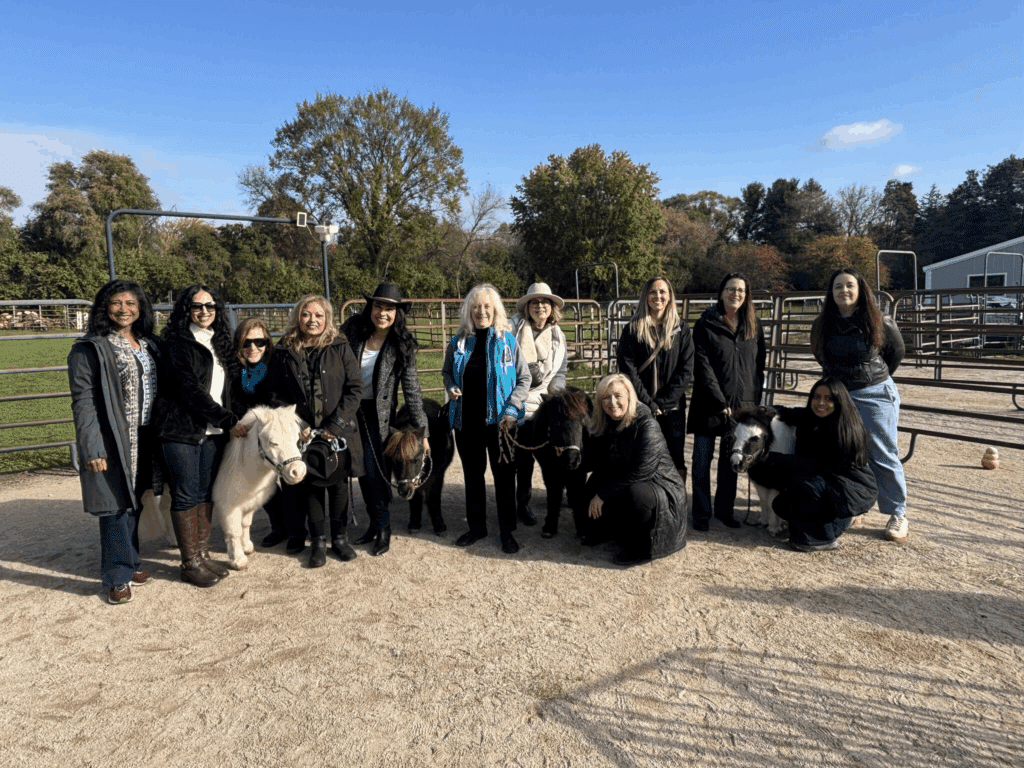 Members of the WBAI and me with therapy animals from SOUL Harbour Ranch.