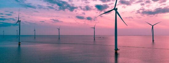 Aerial Drone View Wind Turbine