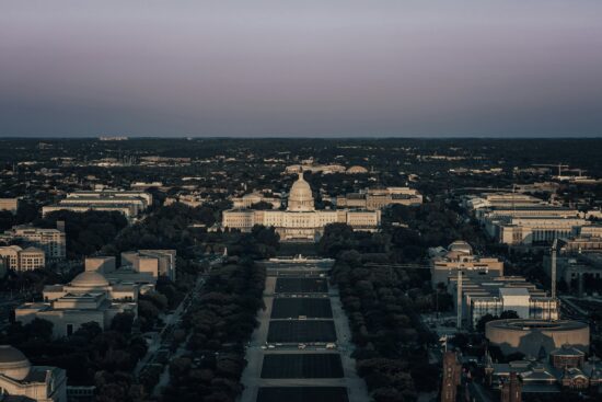 United States Capitol from top of the Washington Monument.