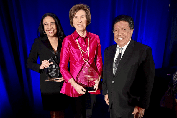 (From L to R): Executive Director Erika Harold, Illinois Supreme Court Justice Elizabeth Rochford, and President of the Diversity Scholarship Foundation (DSF), First District Appellate Court Justice Jesse G. Reyes, at the 2026 DSF Gala.
