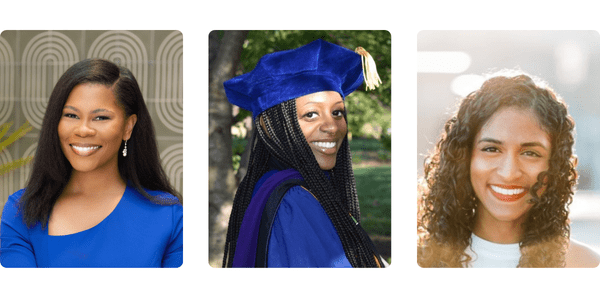 (From L to R): Lisa M. Kpor, Maryam Muhammad, and Mona Ahmed