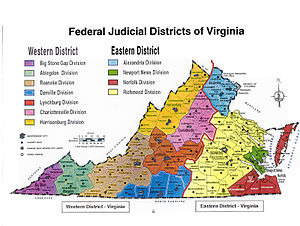 Map of the United States District Courts in Vi... Map of the United States District Courts in Vi...