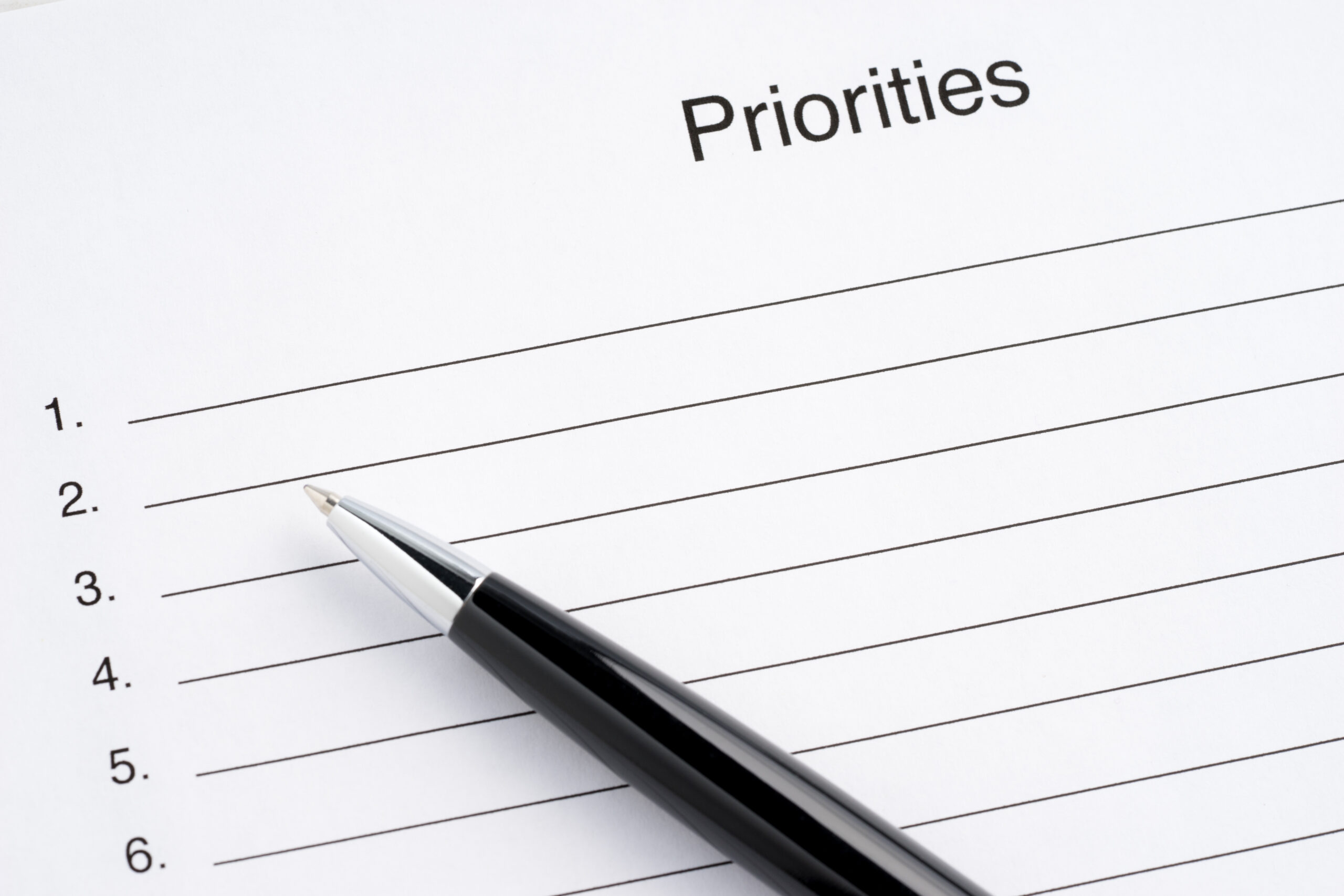 Close-up blank list