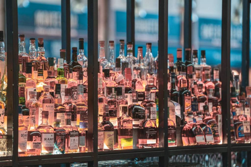bottles of alcohol beverages