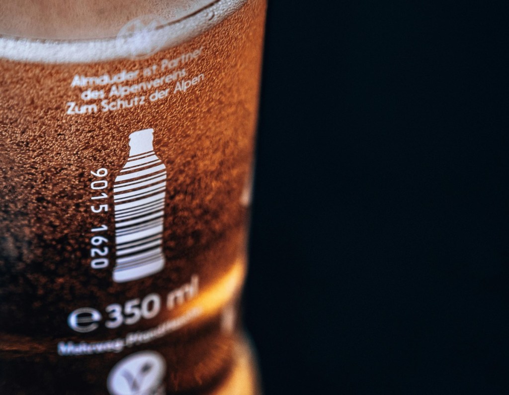 bottle with a carbonated drink