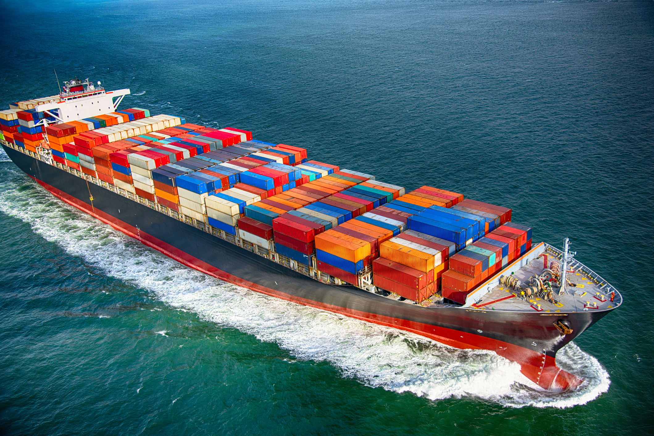 Sea Bearing Cargo Ship