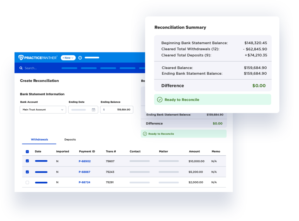 Trust reconciliation workflow