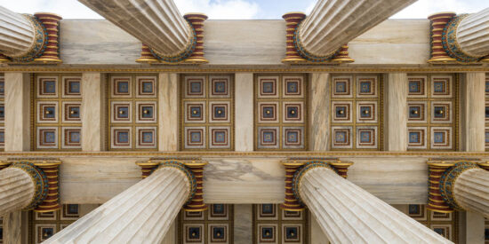 Low angle view of architectural columns