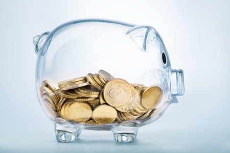 Clear piggy bank