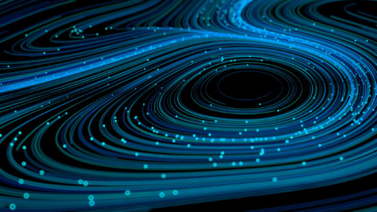 Flowing particle lines