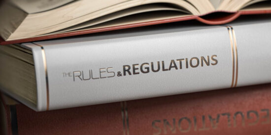Rules and regulations book. Law, rules and regulations concept.