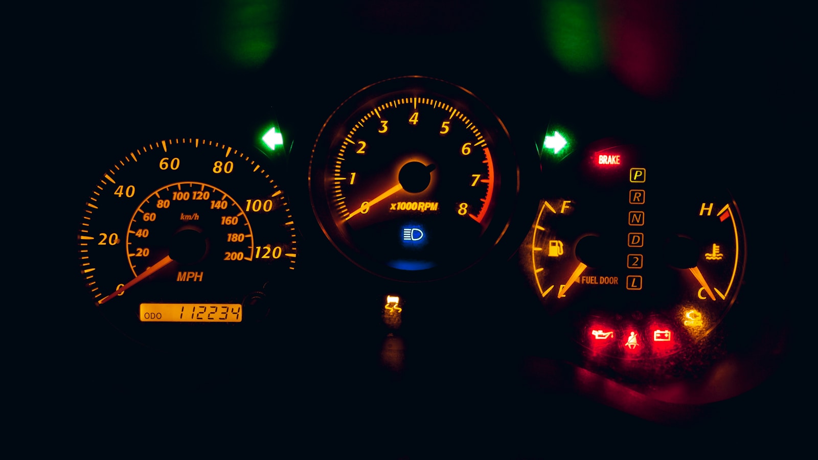 Toyota RAV4 instrument cluster.