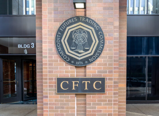 Washington, D.C., USA- January13, 2020: Sign of The U.S. Commodity Futures Trading Commission (CFTC) at its headquarters in Washington, an agency of the US government.