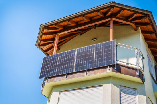 Balcony solar power plant. Mini PV plants generate your own electricity plug play