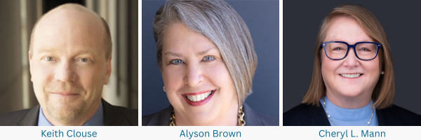 Keith Clouse, Alyson Brown, and Cheryl L. Mann