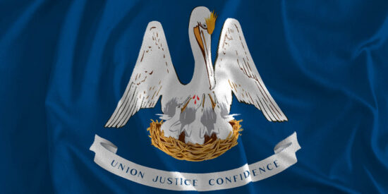 Flag of Louisiana Background, Pelican State