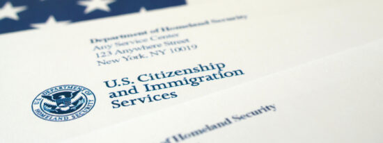 USCIS on United States flag from Department of Homeland Security