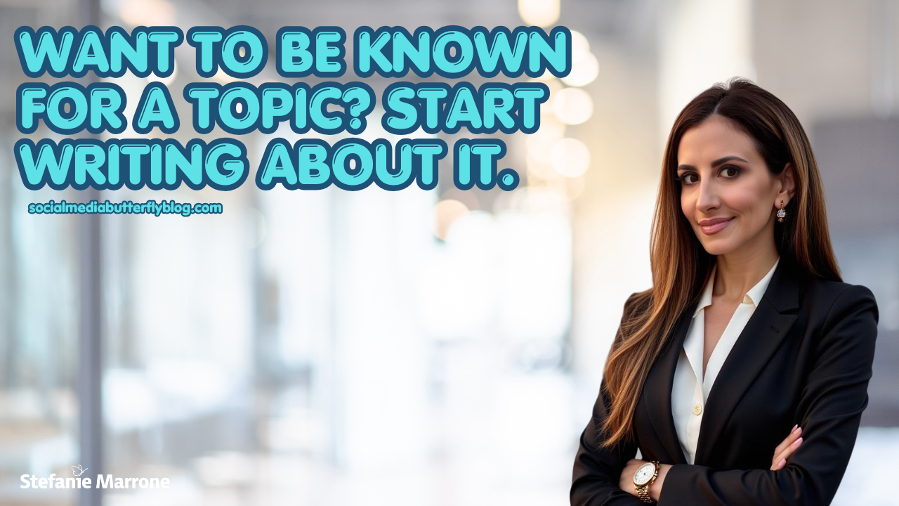 Want to Be Known for a Topic Start Writing About It.