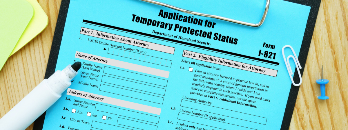 Form I-821 Application for Temporary Protected Status-Shutterstock_1884827359
